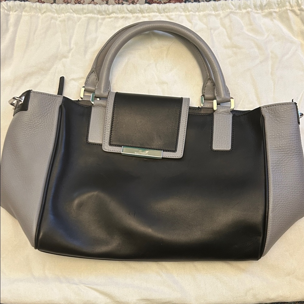 Elegant Black and Gray Women's Handbag